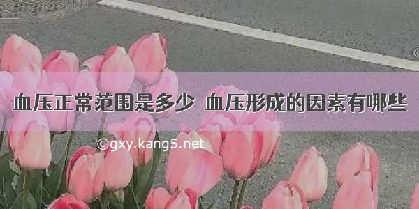 血压正常范围是多少 	血压形成的因素有哪些