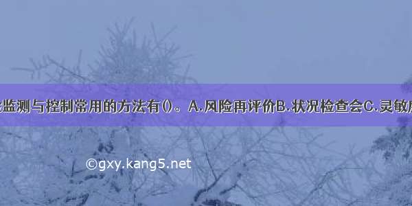 工程项目风险监测与控制常用的方法有()。A.风险再评价B.状况检查会C.灵敏度分析D.技术