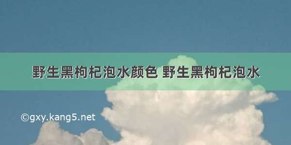 野生黑枸杞泡水颜色 野生黑枸杞泡水