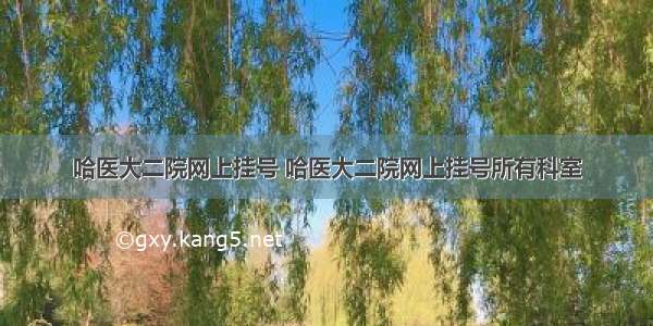 哈医大二院网上挂号 哈医大二院网上挂号所有科室