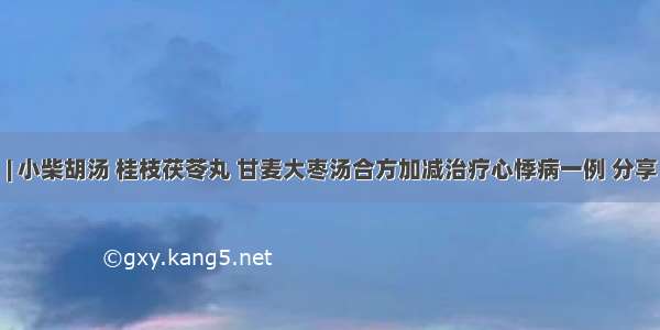 | 小柴胡汤 桂枝茯苓丸 甘麦大枣汤合方加减治疗心悸病一例 分享