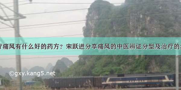 中医治疗痛风有什么好的药方？宋跃进分享痛风的中医辨证分型及治疗的注意事项