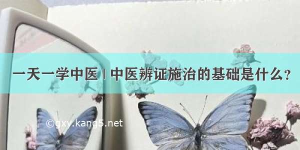 一天一学中医 | 中医辨证施治的基础是什么？