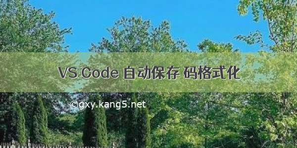 VS Code 自动保存 码格式化