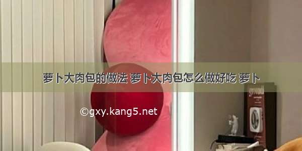 萝卜大肉包的做法 萝卜大肉包怎么做好吃 萝卜