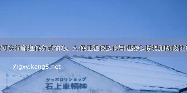 个人住房贷款可实行的担保方式有()。A.保证担保B.信用担保C.抵押加阶段性保证D.抵押担