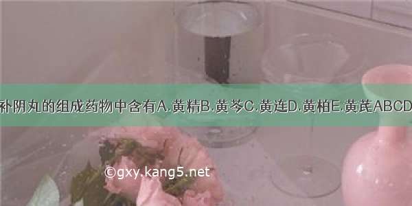 大补阴丸的组成药物中含有A.黄精B.黄芩C.黄连D.黄柏E.黄芪ABCDE