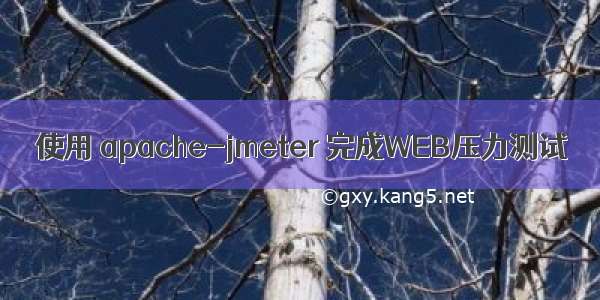 使用 apache-jmeter 完成WEB压力测试