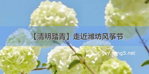 【清明踏青】走近潍坊风筝节