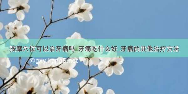 按摩穴位可以治牙痛吗_牙痛吃什么好_牙痛的其他治疗方法