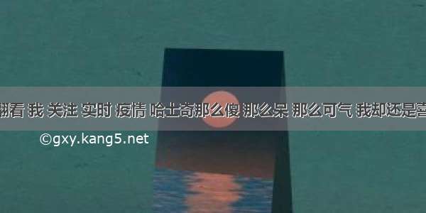 刷新 翻看 我 关注 实时 疫情 哈士奇那么傻 那么呆 那么可气 我却还是喜欢它?