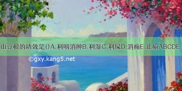 山豆根的功效是()A.利咽消肿B.利湿C.利尿D.消痈E.止痢ABCDE