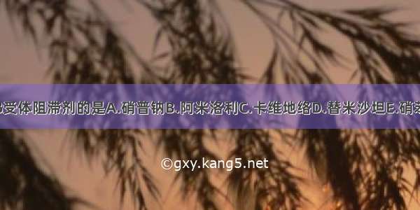 属于β受体阻滞剂的是A.硝普钠B.阿米洛利C.卡维地络D.替米沙坦E.硝苯地平