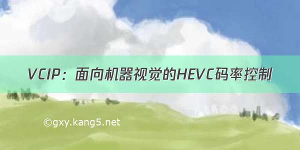 VCIP：面向机器视觉的HEVC码率控制