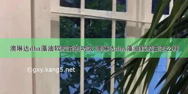 澳琳达dha藻油软胶囊的功效 澳琳达dha藻油软胶囊怎么样