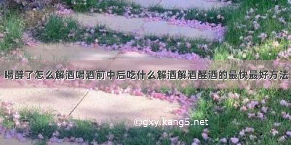 喝醉了怎么解酒喝酒前中后吃什么解酒解酒醒酒的最快最好方法