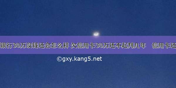 信用卡欠银行30万没钱还会怎么样 欠信用卡30万还不起判几年 – 信用卡还款 – 前端