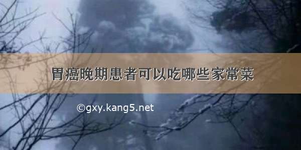 胃癌晚期患者可以吃哪些家常菜