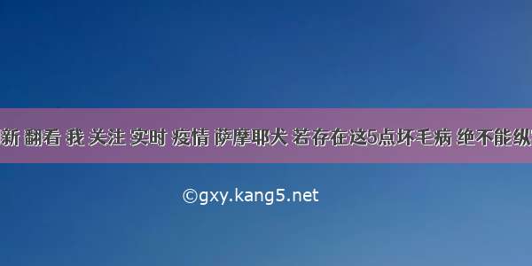 刷新 翻看 我 关注 实时 疫情 萨摩耶犬 若存在这5点坏毛病 绝不能纵容