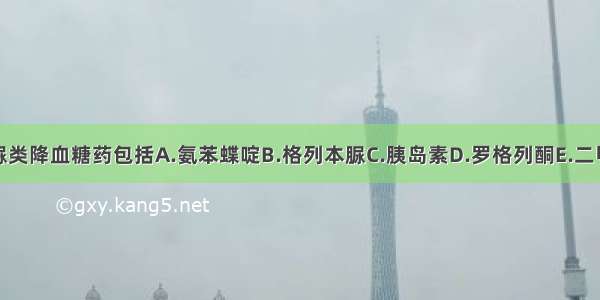 磺酰脲类降血糖药包括A.氨苯蝶啶B.格列本脲C.胰岛素D.罗格列酮E.二甲双胍