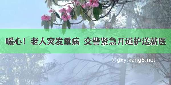 暖心！老人突发重病  交警紧急开道护送就医