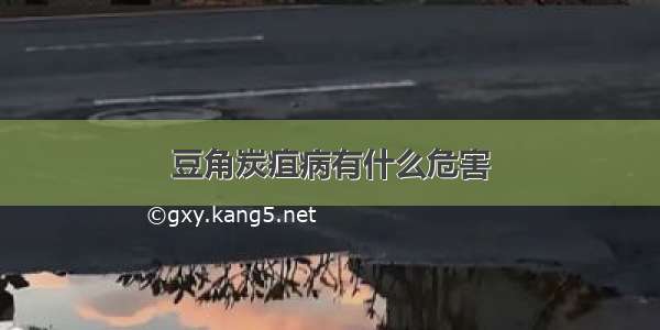 豆角炭疽病有什么危害