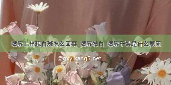 嘴唇上出现白斑怎么回事_嘴唇发白_嘴唇干裂是什么原因