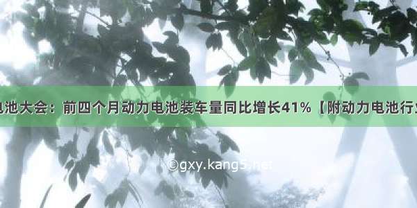 世界动力电池大会：前四个月动力电池装车量同比增长41%【附动力电池行业发展现状