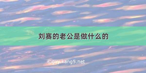 刘赛的老公是做什么的