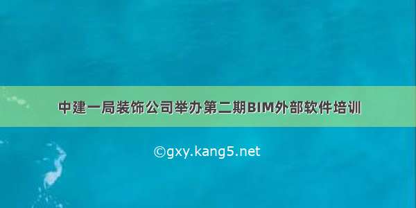 中建一局装饰公司举办第二期BIM外部软件培训