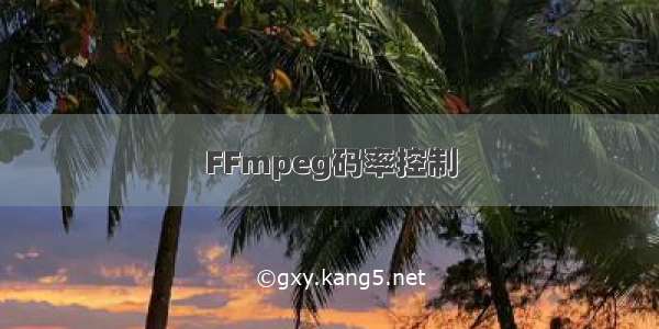 FFmpeg码率控制