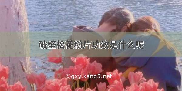 破壁松花粉片功效是什么呢