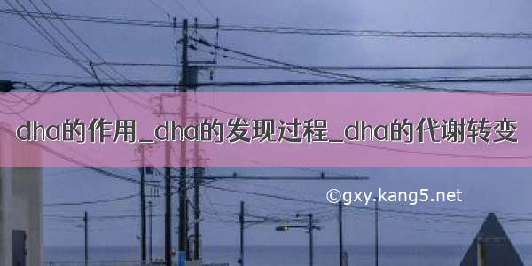 dha的作用_dha的发现过程_dha的代谢转变