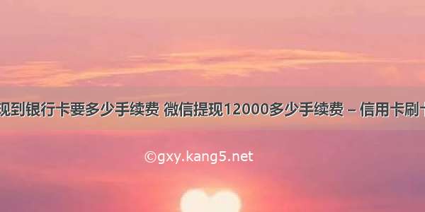 10万提现到银行卡要多少手续费 微信提现12000多少手续费 – 信用卡刷卡 – 前端