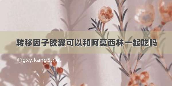 转移因子胶囊可以和阿莫西林一起吃吗