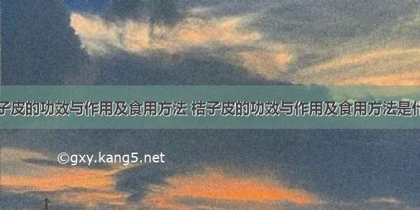 桔子皮的功效与作用及食用方法 桔子皮的功效与作用及食用方法是什么