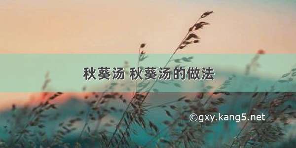 秋葵汤 秋葵汤的做法