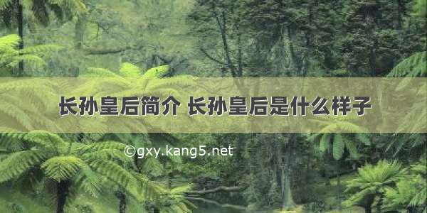 长孙皇后简介 长孙皇后是什么样子