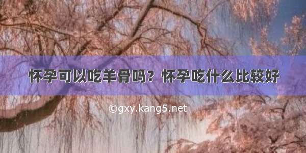 怀孕可以吃羊骨吗？怀孕吃什么比较好