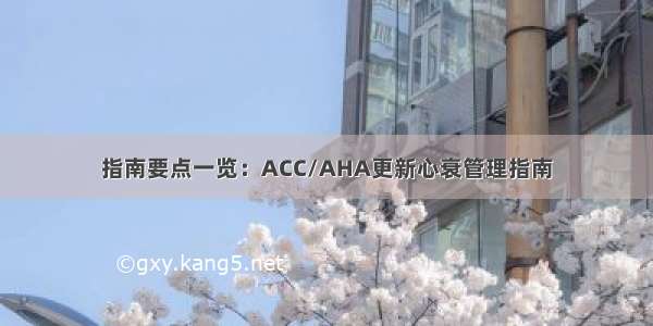 指南要点一览：ACC/AHA更新心衰管理指南