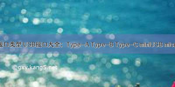 秒懂所有USB接口类型 USB接口大全；Type-A Type-B Type-C miniUSB microUSB区分