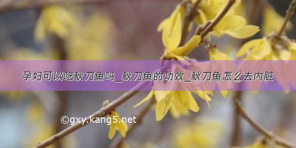 孕妇可以吃秋刀鱼吗_秋刀鱼的功效_秋刀鱼怎么去内脏