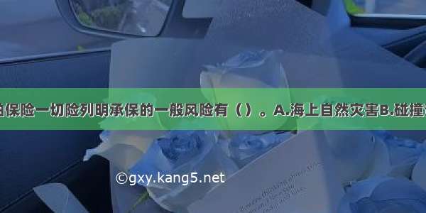 属于我国船舶保险一切险列明承保的一般风险有（）。A.海上自然灾害B.碰撞责任C.船员疏