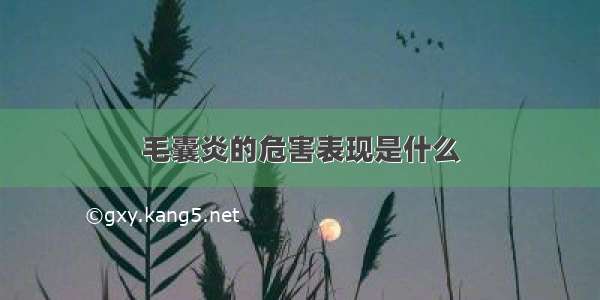 毛囊炎的危害表现是什么