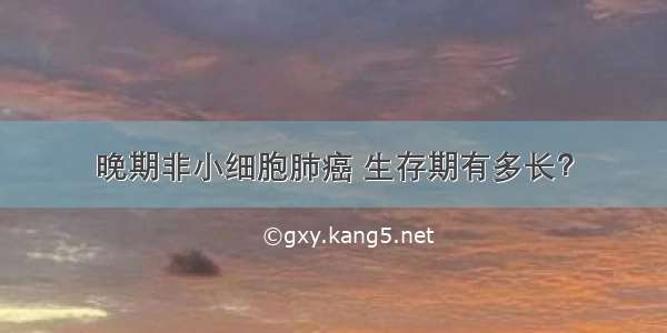 晚期非小细胞肺癌 生存期有多长？