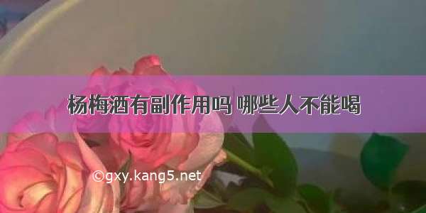 杨梅酒有副作用吗 哪些人不能喝