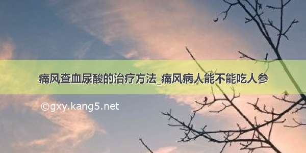 痛风查血尿酸的治疗方法_痛风病人能不能吃人参