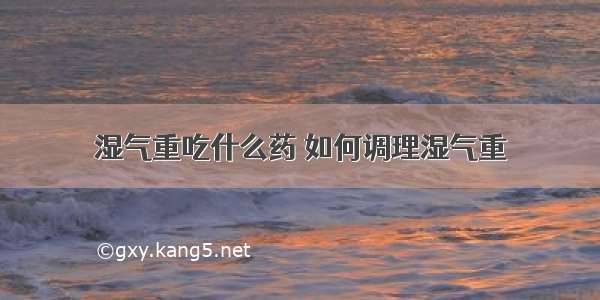 湿气重吃什么药 如何调理湿气重