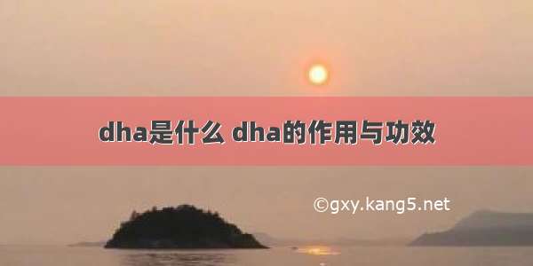 dha是什么 dha的作用与功效