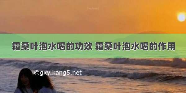 霜桑叶泡水喝的功效 霜桑叶泡水喝的作用